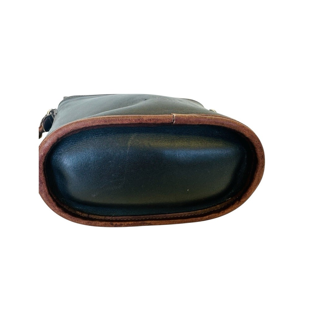 Vintage Brighton Cheryl Crossbody Leather Bag Alligator Embossed Black Brown 90s - Picture 8 of 16